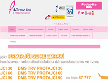 Tablet Screenshot of breastcancer.cz